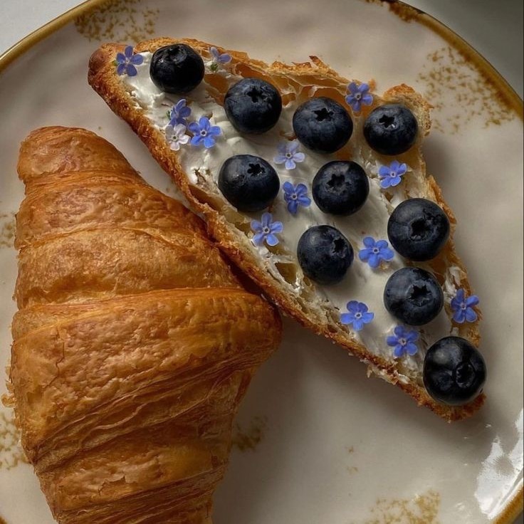 Croissants, Fresh Baked, Blueberry Croissant