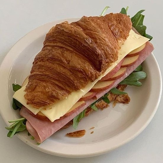 Croissants, Fresh Baked, Ham And Cheese Croissant
